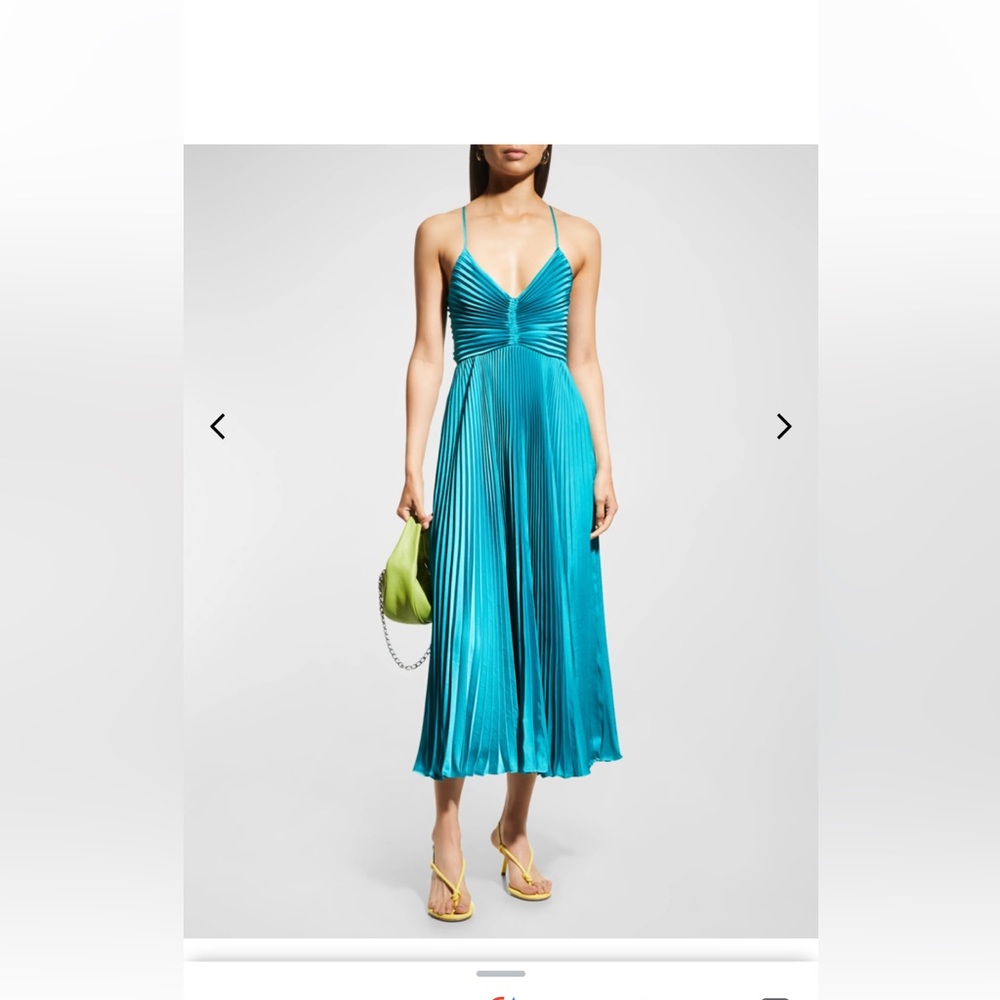ALC Gemini midi dress in turquoise